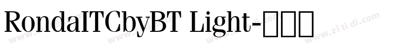 RondaITCbyBT Light字体转换